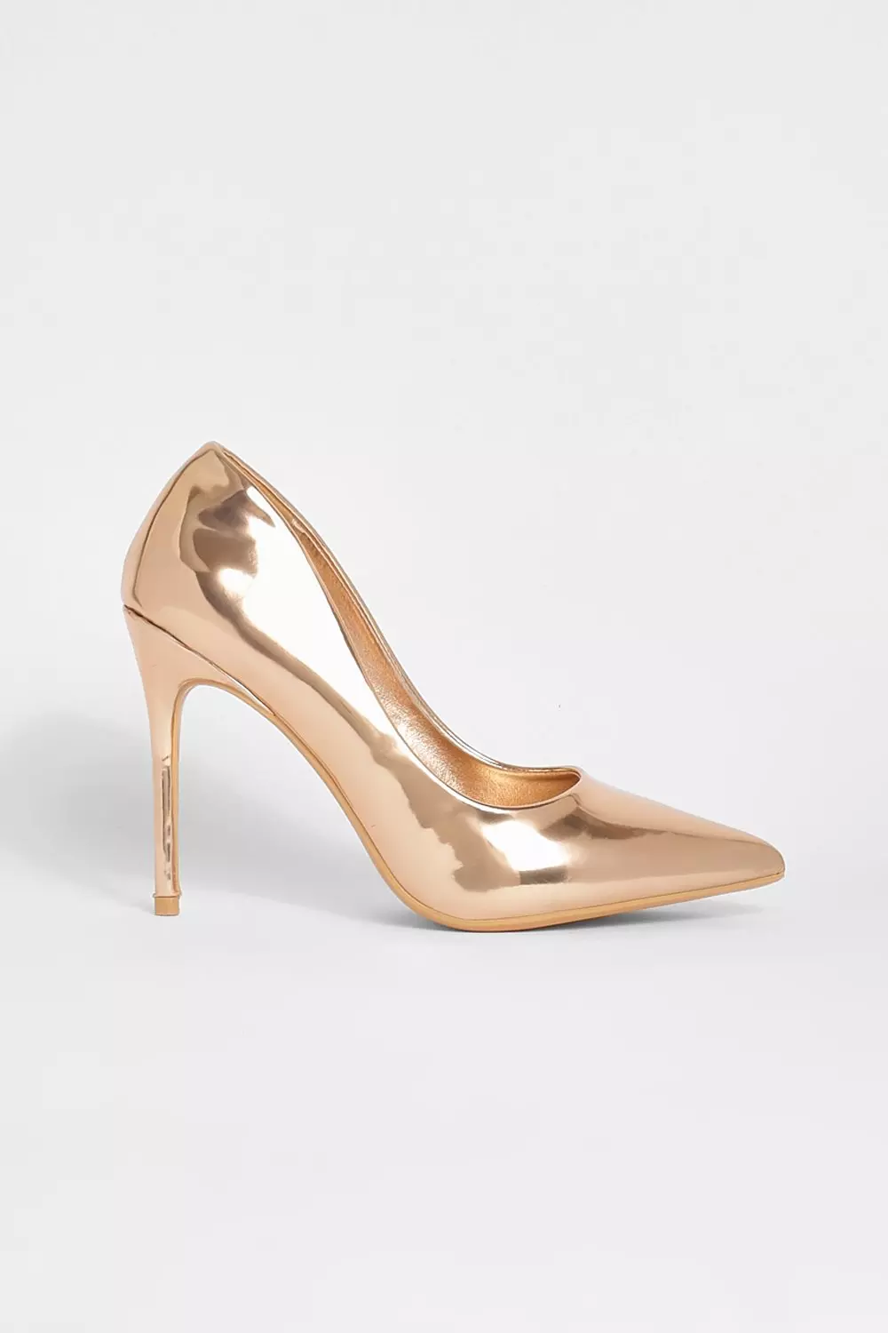 Rose gold shoes on sale boohoo